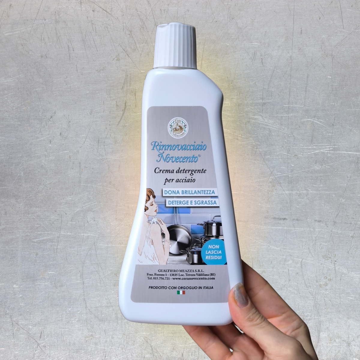 Rinnovacciaio Novecento - Crema Detergente per Acciaio 400 ml – Gualtiero Meazza