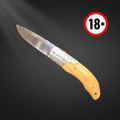Coltello da tasca 18cm con manico in legno + confezione regalo