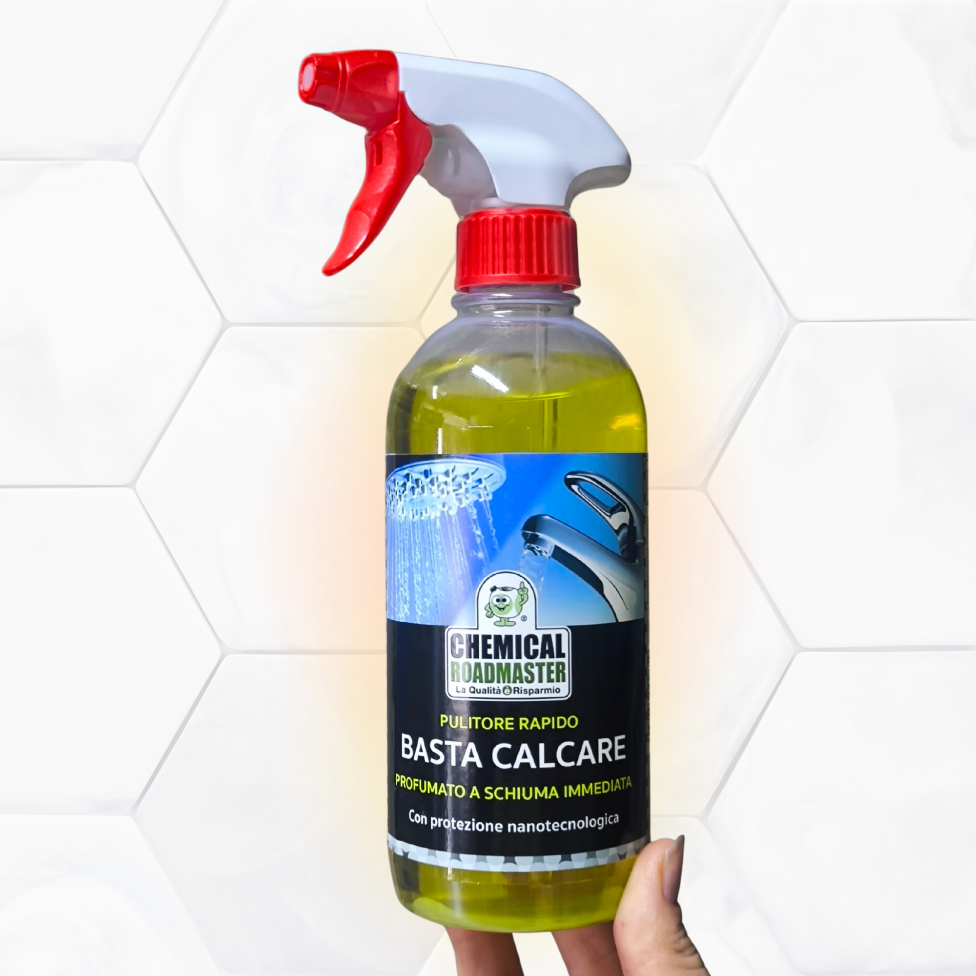 Pulitore Rapido BASTA CALCARE Schiuma Attiva Nanotecnologico - Chemical Roadmaster Italia (500 ml)
