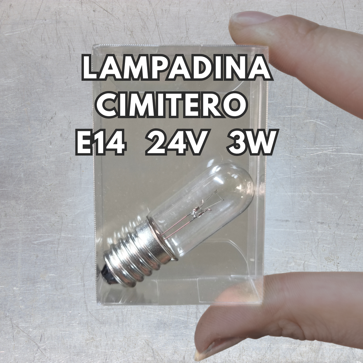 Lampadine per Cimitero 24V 3W Attacco E14 – 16x54 mm