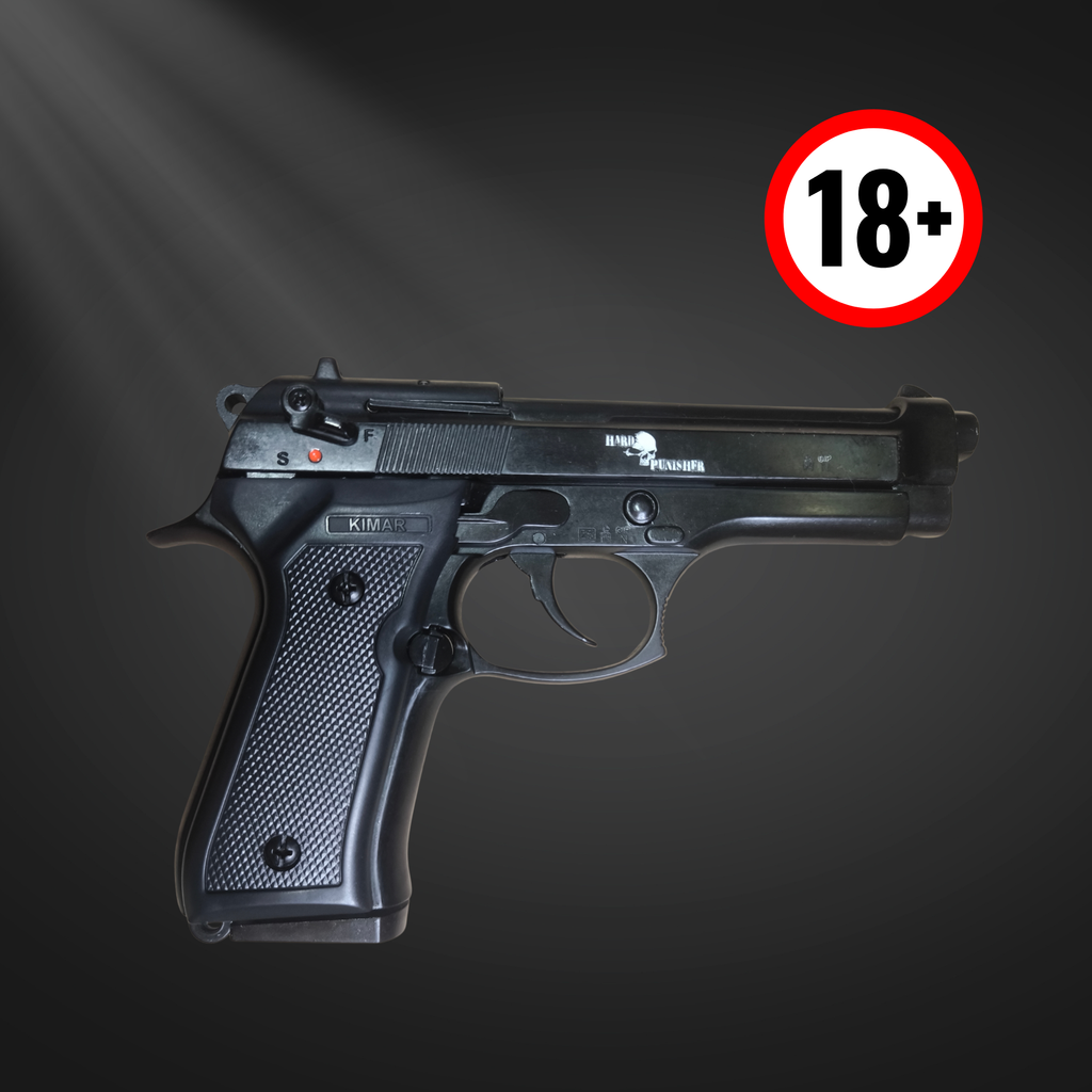 Pistola a Salve Mod. P92 Black – Cal. 8mmK - Hard Punisher