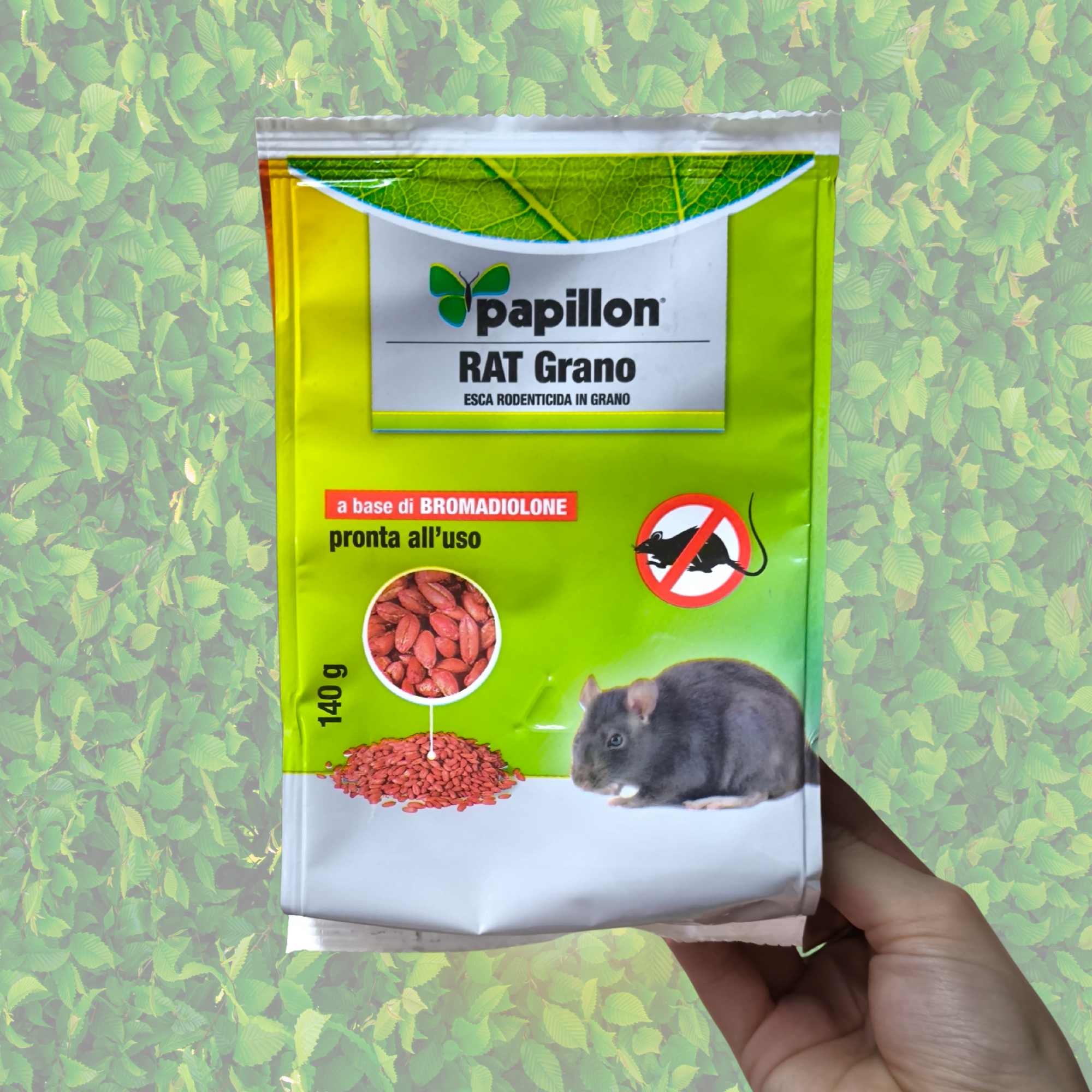 Esca Rodenticida RAT Pasta Rossa Papillon