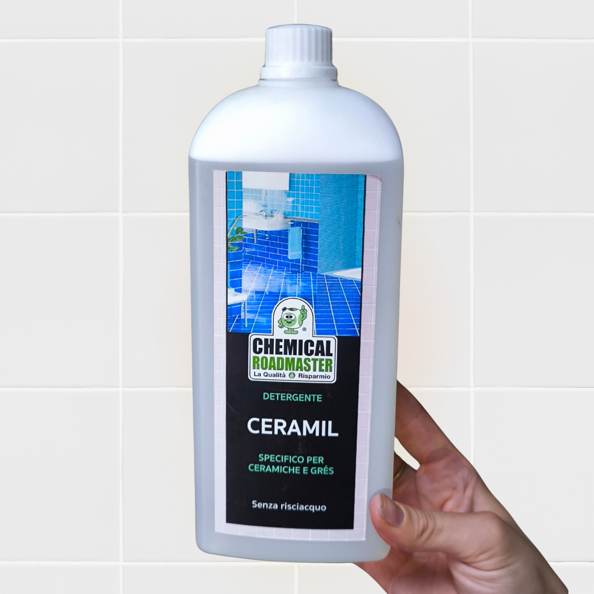 Detergente profumato per Ceramica e Grès (No-Risciacquo) - CERAMIL - Chemical Roadmaster Italia 1L