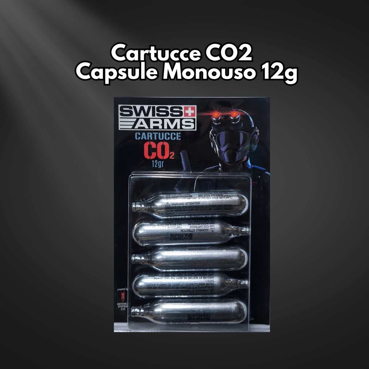 Cartucce CO2 12g Swiss Arms – Capsule Monouso